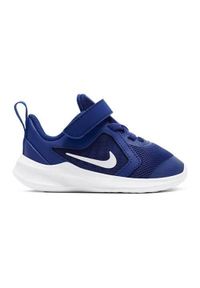 Buty do chodzenia niemowlęce Nike Downshifter 10. Zapięcie: rzepy. Kolor: niebieski. Materiał: tkanina, materiał, skóra, syntetyk. Szerokość cholewki: normalna. Model: Nike Downshifter. Sport: turystyka piesza
