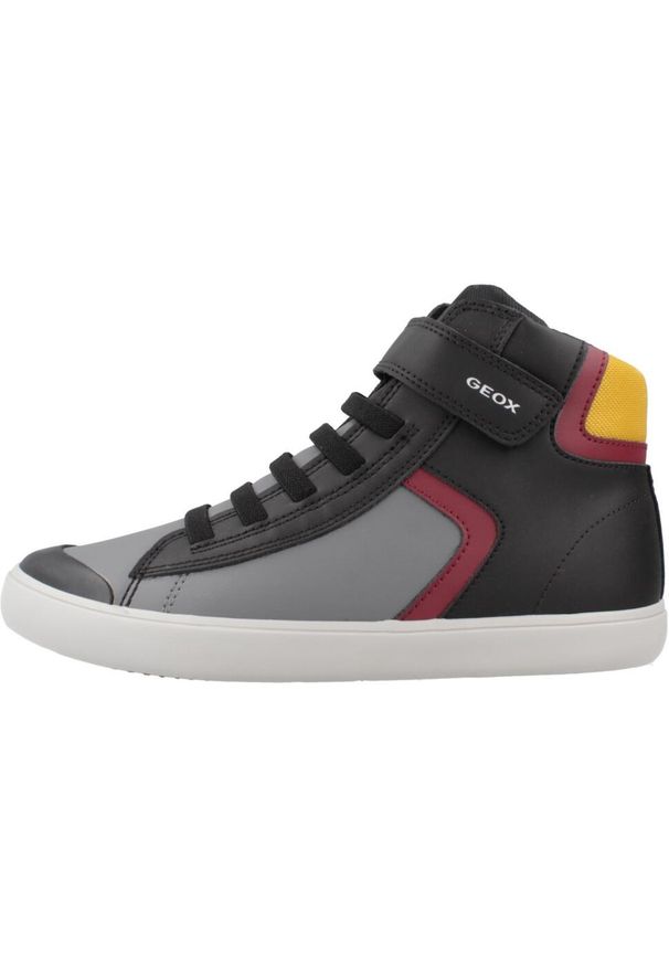 Geox - Buty GEOX J GISLI Czarny. Kolor: czarny. Materiał: tkanina, syntetyk. Sport: turystyka piesza