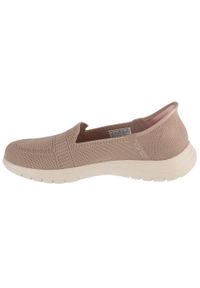 skechers - Buty do chodzenia damskie, Slip-Ins On The Go Flex - Camellia. Kolor: beżowy. Sport: turystyka piesza