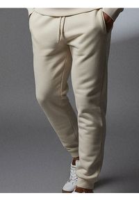 Sinsay - Spodnie dresowe jogger - kremowy. Kolor: kremowy. Materiał: dresówka