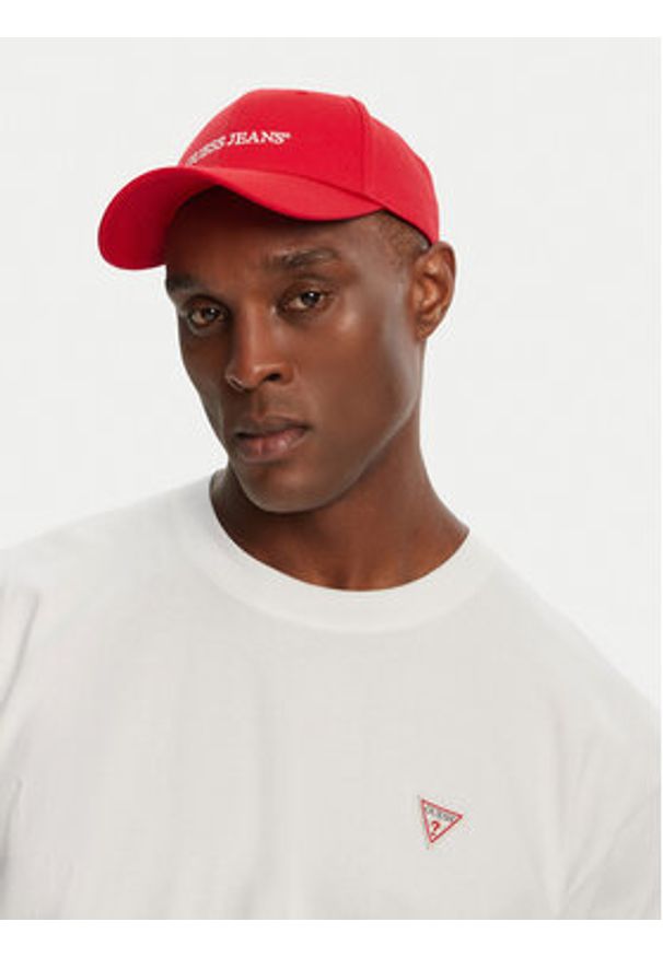 Guess Jeans T-Shirt M4YI46 K8FQ4 Biały Regular Fit. Kolor: biały. Materiał: bawełna