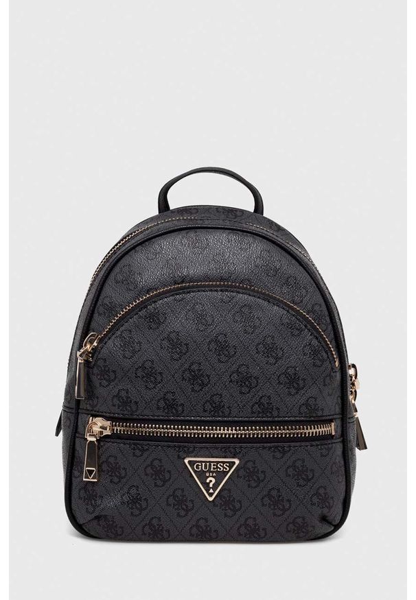 Guess plecak damski kolor czarny mały wzorzysty. Kolor: czarny