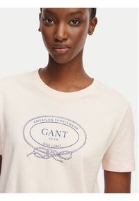 GANT - Gant T-Shirt 4201440 Różowy Regular Fit. Kolor: różowy. Materiał: bawełna #4