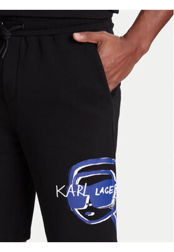 Karl Lagerfeld - KARL LAGERFELD Szorty sportowe 705114 553904 Czarny Loose Fit. Kolor: czarny. Materiał: bawełna. Styl: sportowy