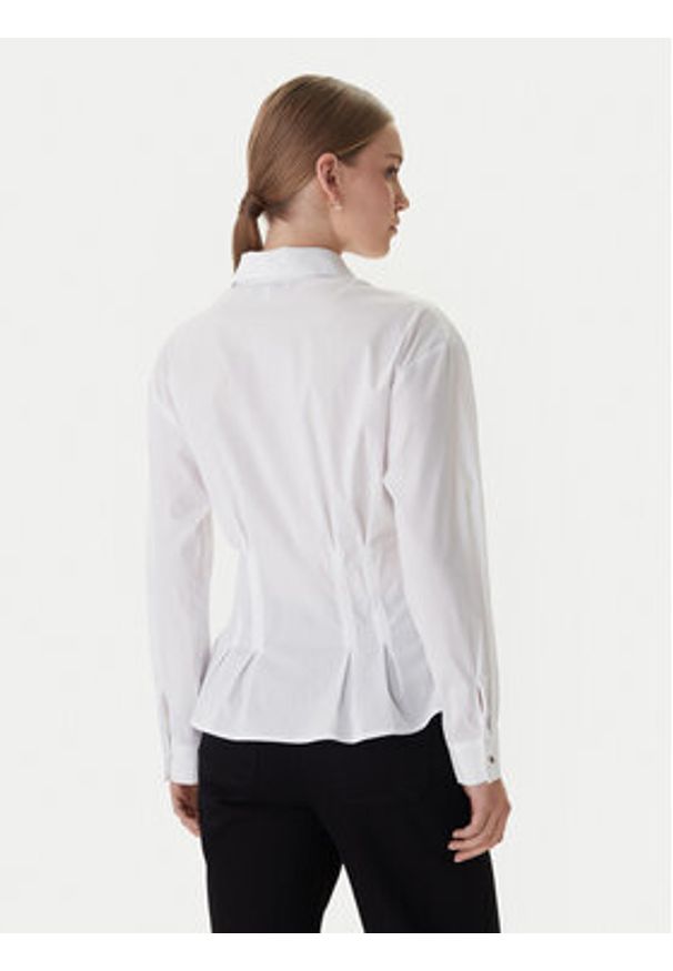 Morgan Koszula 261-CORSET Biały Slim Fit. Kolor: biały. Materiał: bawełna