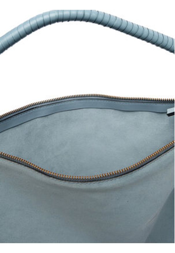 TOMMY HILFIGER - Tommy Hilfiger Torebka Th Statement Leather Bag Suede AW0AW18402 Błękitny. Kolor: niebieski. Materiał: skórzane