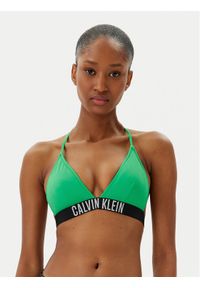 Calvin Klein Swimwear Góra od bikini KW0KW02854 Zielony. Kolor: zielony. Materiał: syntetyk