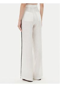 ICONA Spodnie materiałowe RP5LE005 Biały Relaxed Fit. Kolor: biały. Materiał: len #5