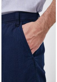 Selected Homme Spodnie bawełniane męskie kolor granatowy dopasowane. Kolor: niebieski. Materiał: bawełna #2