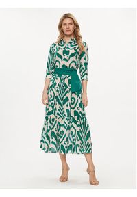 Luisa Spagnoli Sukienka koszulowa Prateria 540700 Zielony Regular Fit. Kolor: zielony. Materiał: bawełna. Typ sukienki: koszulowe #2