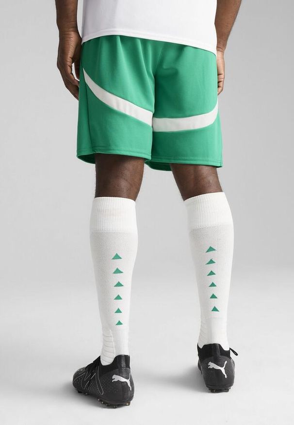 Puma - Męskie szorty Senegal 2025 PUMA Sport Green White. Kolor: biały, zielony, wielokolorowy. Wzór: aplikacja