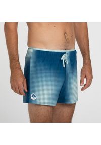 NABAIJI - Szorty pływackie męskie Nabaiji 100 Camo krótkie. Kolor: niebieski, wielokolorowy, zielony. Materiał: materiał, poliester, elastan. Długość: krótkie #1