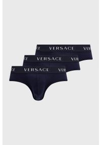 VERSACE - Versace slipy (3-pack) męskie kolor granatowy. Kolor: niebieski