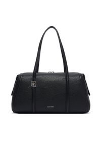 Calvin Klein Torebka Emblem Hw Pebble Doctor Shoulder LV04F3614G Czarny. Kolor: czarny. Materiał: skórzane #1