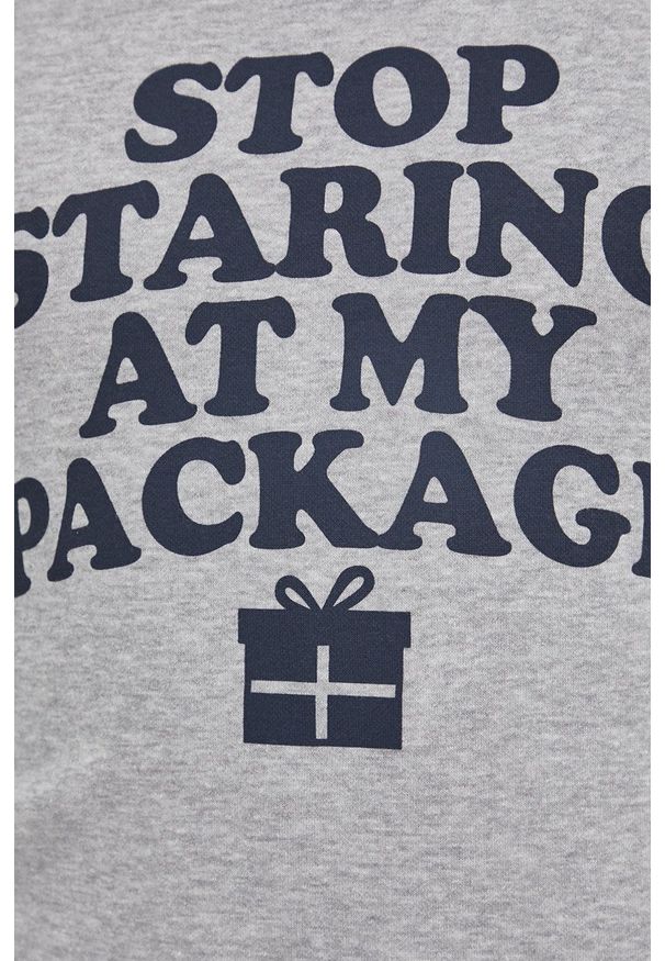 Jack & Jones Bluza męska kolor szary z nadrukiem. Okazja: na co dzień. Kolor: szary. Wzór: nadruk. Styl: casual