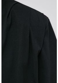 Vila t-shirt bawełniany kolor czarny. Kolor: czarny. Materiał: bawełna. Długość rękawa: raglanowy rękaw. Wzór: gładki