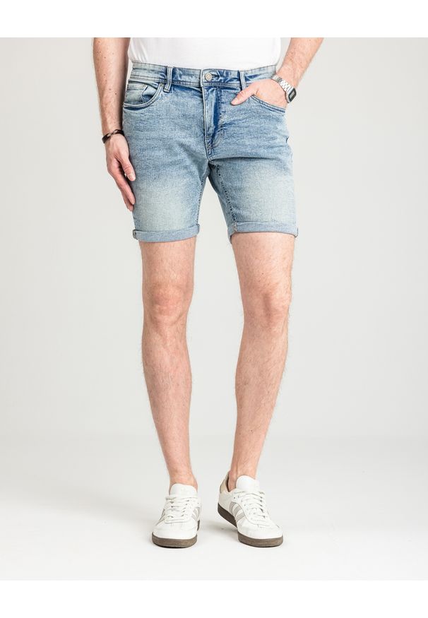 MARCUS - Męskie Spodenki Jeansowe Marcus Slade 2213 Shorts Vintage Light Used 19-200278. Materiał: jeans. Styl: vintage