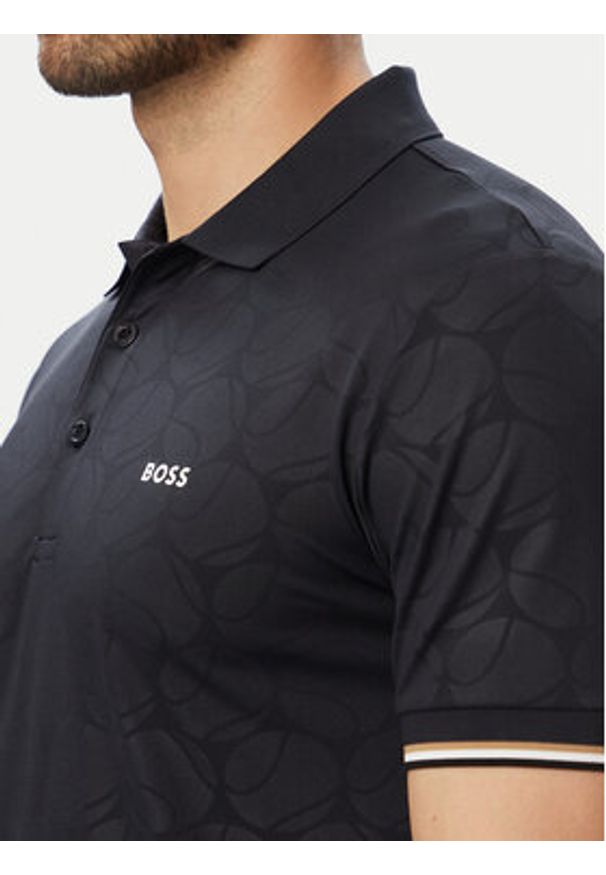 BOSS Polo Game 1 50564785 Granatowy Slim Fit. Typ kołnierza: polo. Kolor: niebieski. Materiał: syntetyk