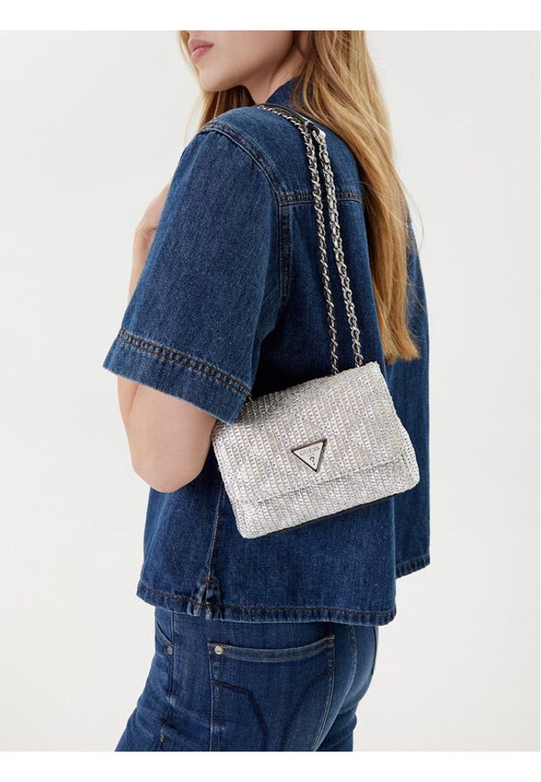 Guess Torebka Giully II Mini HWQM96 73740 Srebrny. Kolor: srebrny