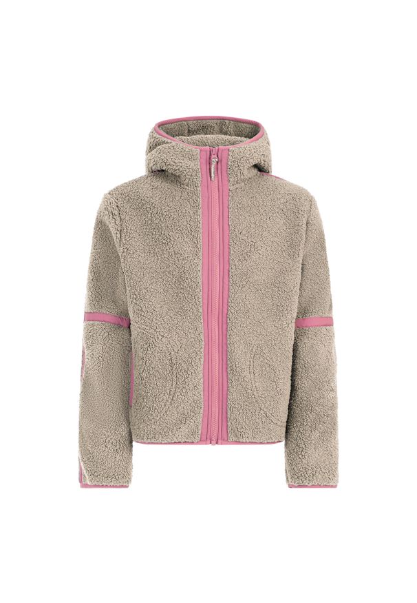 Dziecięca polarowa bluza z kapturem na zamek Protest Jaggy. Typ kołnierza: kaptur. Kolor: wielokolorowy, beżowy, brązowy. Materiał: polar. Sezon: zima. Sport: narciarstwo