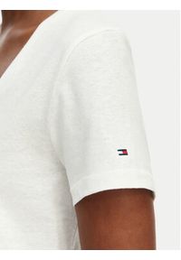TOMMY HILFIGER - Tommy Hilfiger T-Shirt WW0WW48704 Biały Regular Fit. Kolor: biały. Materiał: bawełna #3
