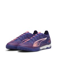 Puma - Buty piłkarskie ULTRA 5 PRO COURT PUMA Lapis Lazuli White Sunset Glow Blue Pink. Kolor: wielokolorowy, niebieski, biały, różowy. Sport: piłka nożna #1