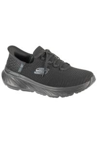 skechers - Buty sportowe Sneakersy damskie, Slip-Ins: Edgeride - Impression. Kolor: czarny. Model: Skechers Sport. Sport: turystyka piesza