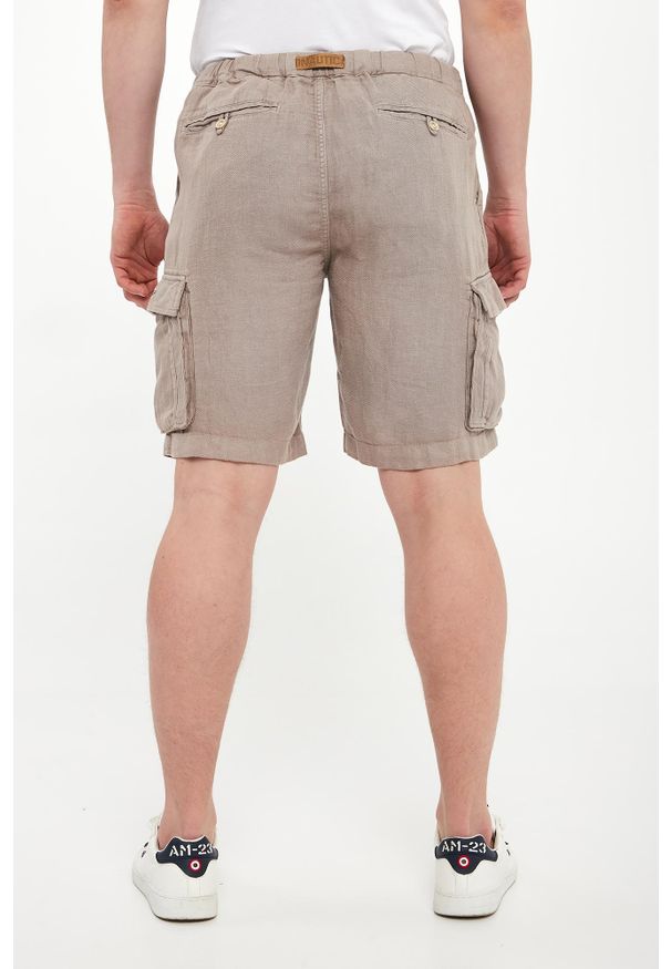 Aeronautica Militare - Bermudy męskie lniane AERONAUTICA MILITARE. Materiał: len