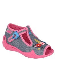 Befado obuwie dziecięce 213P134 różowe. Nosek buta: otwarty. Kolor: różowy. Materiał: bawełna, tkanina #6