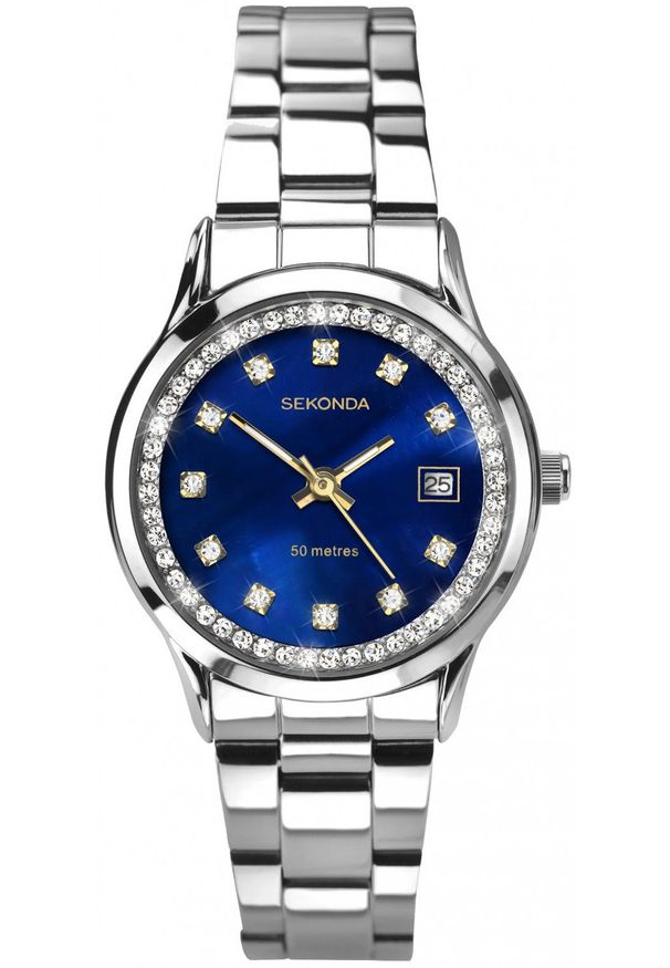 Zegarek damski Sekonda 2147 CYRKONIE srebrny. Kolor: srebrny