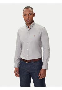 Polo Ralph Lauren Koszula 710P06688004 Szary Custom Fit. Typ kołnierza: polo. Kolor: szary. Materiał: bawełna