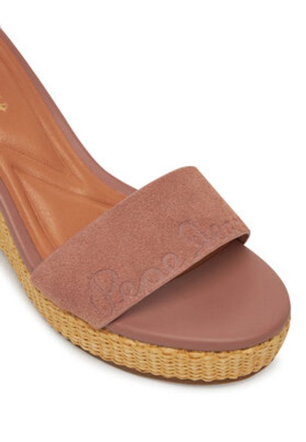 Pepe Jeans Sandały PLS90689 Różowy. Kolor: różowy. Materiał: zamsz, skóra