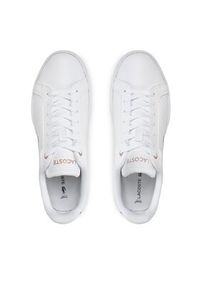 Lacoste Sneakersy E02019-1Y9 Biały. Kolor: biały. Materiał: skóra
