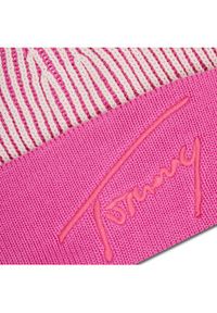 Tommy Jeans Czapka Tjw Logo Beanie AW0AW10713 Różowy. Kolor: różowy. Materiał: materiał #3