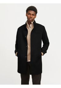 Jack & Jones Płaszcz wełniany Melton 12258672 Czarny Regular Fit. Kolor: czarny. Materiał: wełna, syntetyk #1