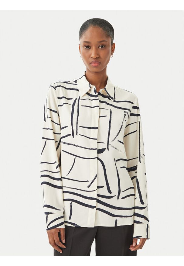 TOMMY HILFIGER - Tommy Hilfiger Koszula WW0WW49611 Beżowy jasny Regular Fit. Kolor: beżowy. Materiał: wiskoza