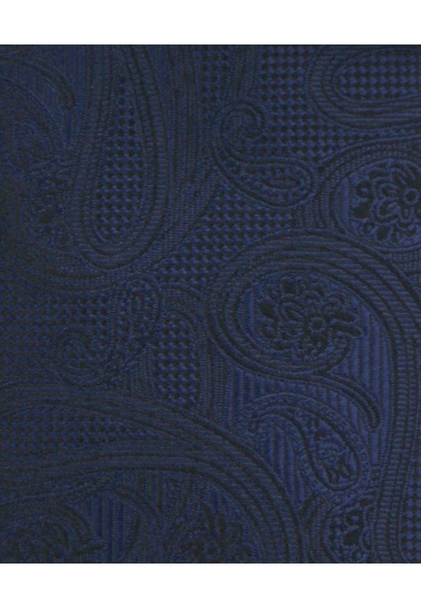 Krawat Męski - Angelo di Monti - Ciemnoniebieski, Paisley. Kolor: niebieski. Materiał: tkanina. Wzór: paisley. Styl: elegancki, wizytowy