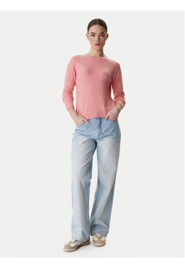 Vero Moda Sweter Doffy 10201022 Koralowy Regular Fit. Kolor: pomarańczowy. Materiał: syntetyk