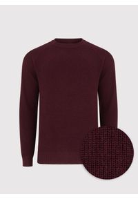 Pako Lorente - PAKO LORENTE – Bordowy bawełniany sweter męski. Okazja: na co dzień. Kolor: czerwony. Materiał: bawełna. Sezon: jesień. Styl: casual #3