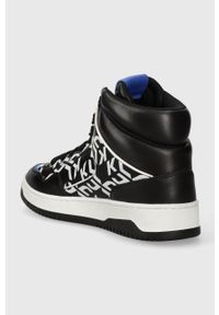 Karl Lagerfeld Jeans sneakersy skórzane KREW kolor czarny KLJ53043. Nosek buta: okrągły. Zapięcie: sznurówki. Kolor: czarny. Materiał: skóra. Szerokość cholewki: normalna #2