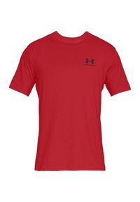 Koszulka sportowa męska Under Armour Sportstyle Left Chest SS. Kolor: czerwony. Długość rękawa: krótki rękaw. Długość: krótkie