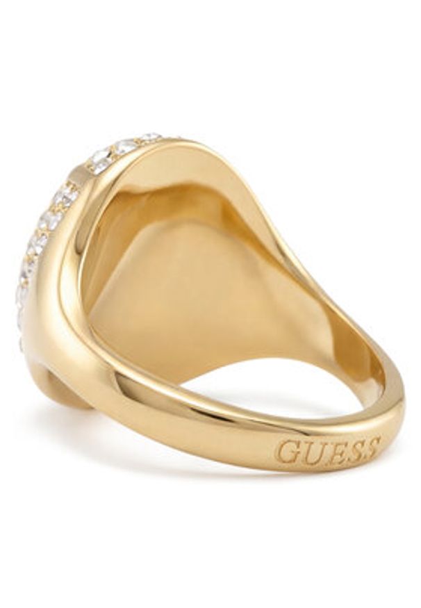 Guess Pierścionek JUBR06 192JW Złoty. Materiał: metalowe. Kolor: złoty