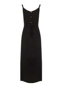 Born2be - Czarna Sukienka z Wiskozy Xelpiroe. Okazja: na co dzień. Kolor: czarny. Wzór: aplikacja, gładki. Typ sukienki: proste. Materiał: wiskoza. Długość rękawa: na ramiączkach. Sezon: lato. Styl: casual. Długość: maxi #5