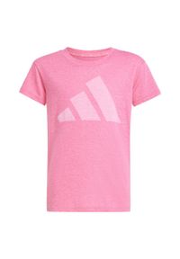 Adidas - Koszulka Essentials Kids. Kolor: różowy, biały, wielokolorowy. Materiał: materiał. Sport: joga i pilates