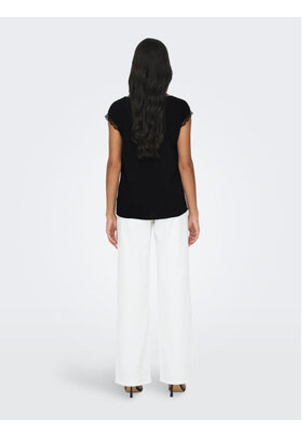 only - ONLY Bluzka 15252241 Czarny Regular Fit. Kolor: czarny. Materiał: wiskoza
