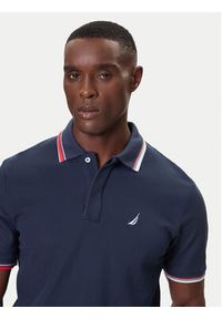 Nautica Polo Atabay N1S03424 Granatowy Regular Fit. Typ kołnierza: polo. Kolor: niebieski. Materiał: syntetyk