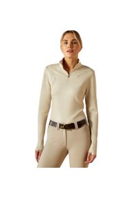 Damska koszulka do jazdy konnej Ariat Lucent. Kolor: beżowy. Długość rękawa: długi rękaw #1