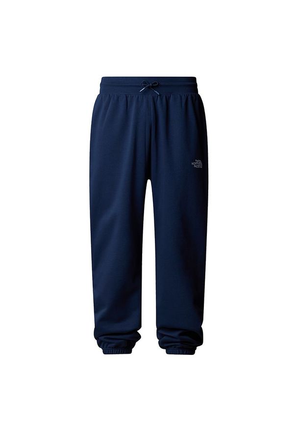 Spodnie męskie The North Face Essential Relaxed Straight 0A8C1F8K21 - granatowe. Kolor: niebieski. Materiał: bawełna, poliester