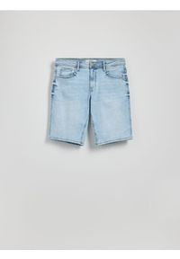 Reserved - Jeansowe szorty slim fit - niebieski. Kolor: niebieski. Materiał: jeans