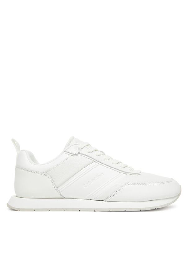 Calvin Klein Sneakersy Low Prof Runn Laceup Tape HM0HM01897 Biały. Kolor: biały. Materiał: skóra